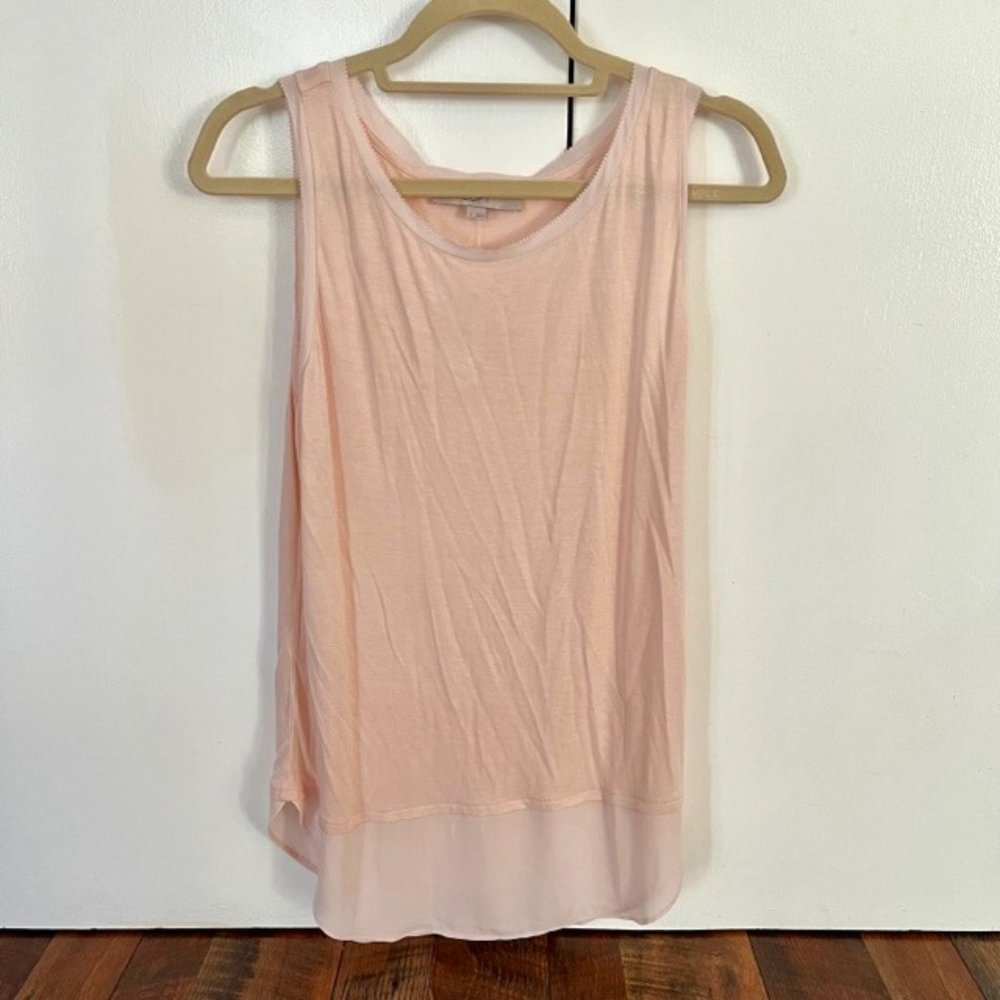 Ann Taylor LOFT Babydoll Pink Sleeveless Tunic Top NWT